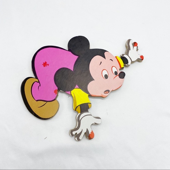 Vintage 1975 Mickey Mouse Bath Wall Decor 5 Pc Set - Picture 3 of 11